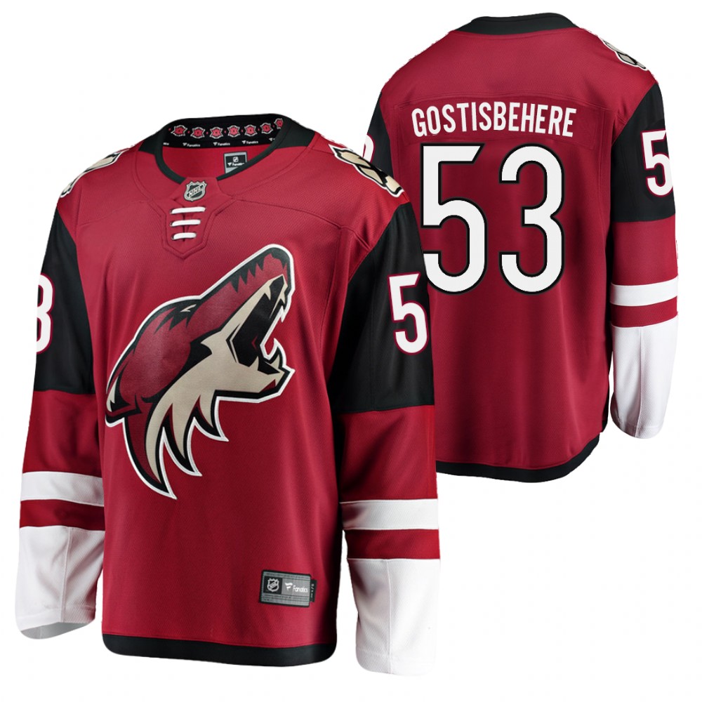 Arizona Coyotes Shayne Gostisbehere Red 2021 Home Player Jersey