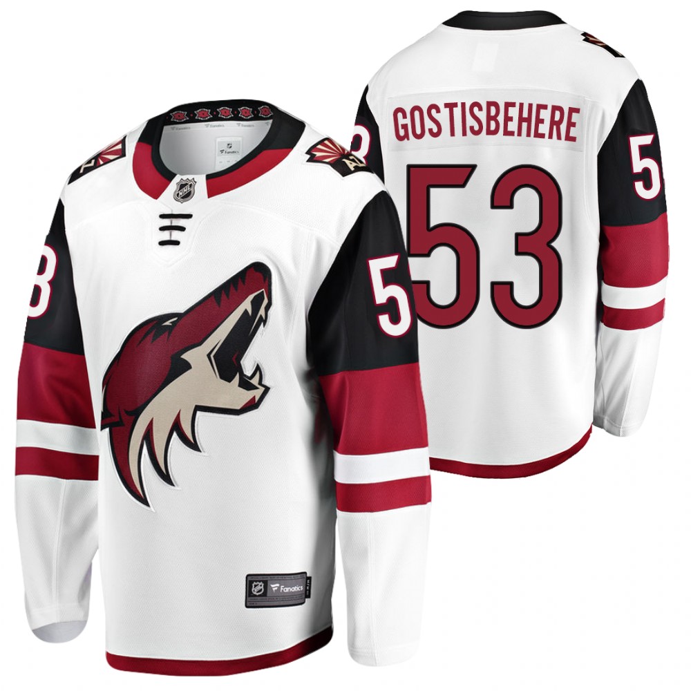 Arizona Coyotes Shayne Gostisbehere White 2021 Away Player Jersey