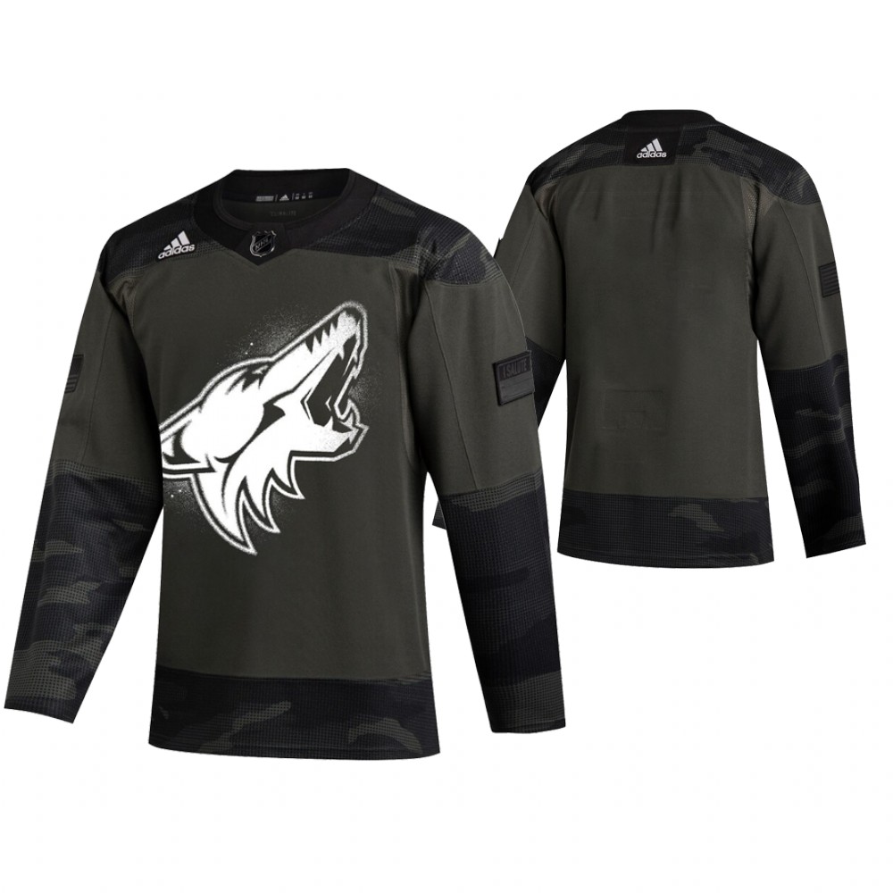 Arizona Coyotes hockey Camo 2019 Veterans Day Jersey