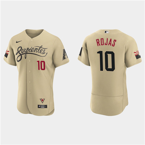 Arizona Diamondbacks #10 Josh Rojas Men's Nike 2021 City Connect Authentic MLB Jersey Gold