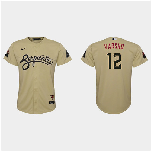 Arizona Diamondbacks #12 Daulton Varsho Youth Nike 2021 City Connect MLB Jersey Gold