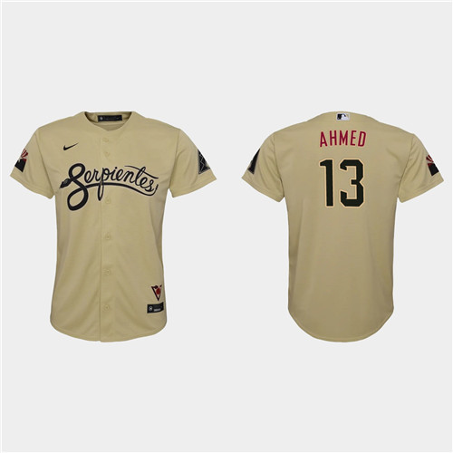 Arizona Diamondbacks #13 Nick Ahmed Youth Nike 2021 City Connect MLB Jersey Gold