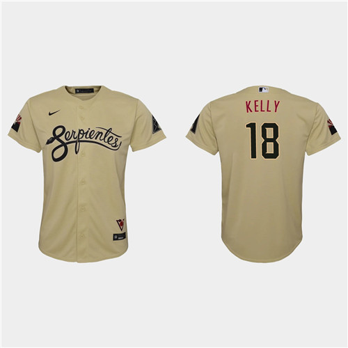 Arizona Diamondbacks #18 Carson Kelly Youth Nike 2021 City Connect MLB Jersey Gold