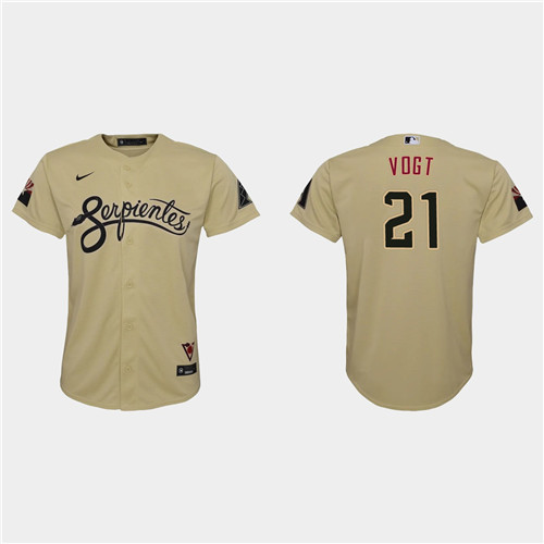 Arizona Diamondbacks #21 Stephen Vogt Youth Nike 2021 City Connect MLB Jersey Gold