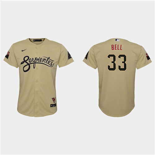 Arizona Diamondbacks #33 Jay Bell Youth Nike 2021 City Connect MLB Jersey Gold