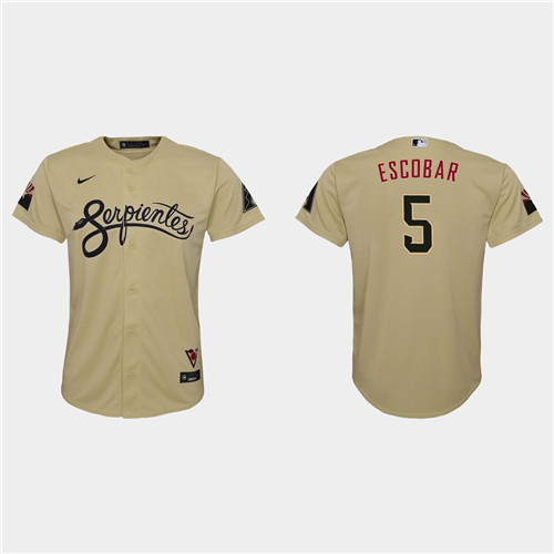 Arizona Diamondbacks #5 Eduardo Escobar Youth Nike 2021 City Connect MLB Jersey Gold