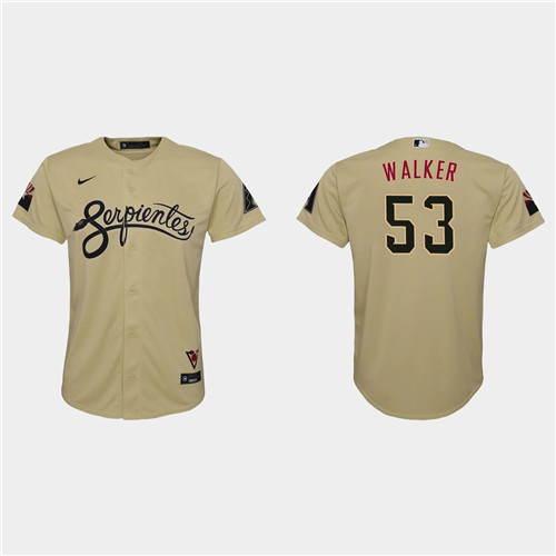 Arizona Diamondbacks #53 Christian Walker Youth Nike 2021 City Connect MLB Jersey Gold