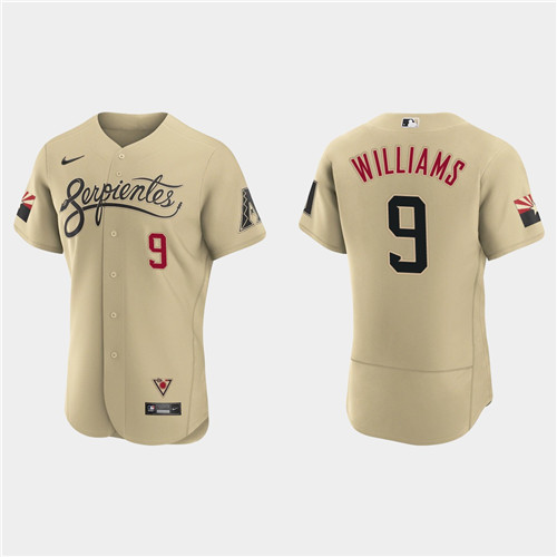 Arizona Diamondbacks #9 Matt Williams Men's Nike 2021 City Connect Authentic MLB Jersey Gold
