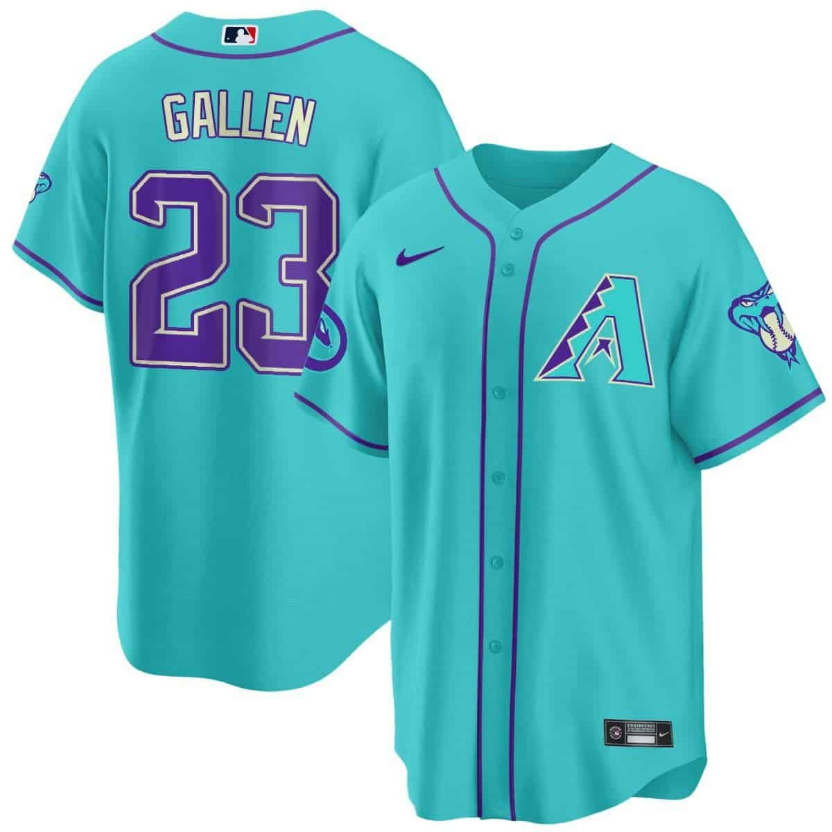 Arizona Diamondbacks 2024 Cool Base   baseball Jersey V2 – All Stitched  Teal Arizona #23 Zac Gallen