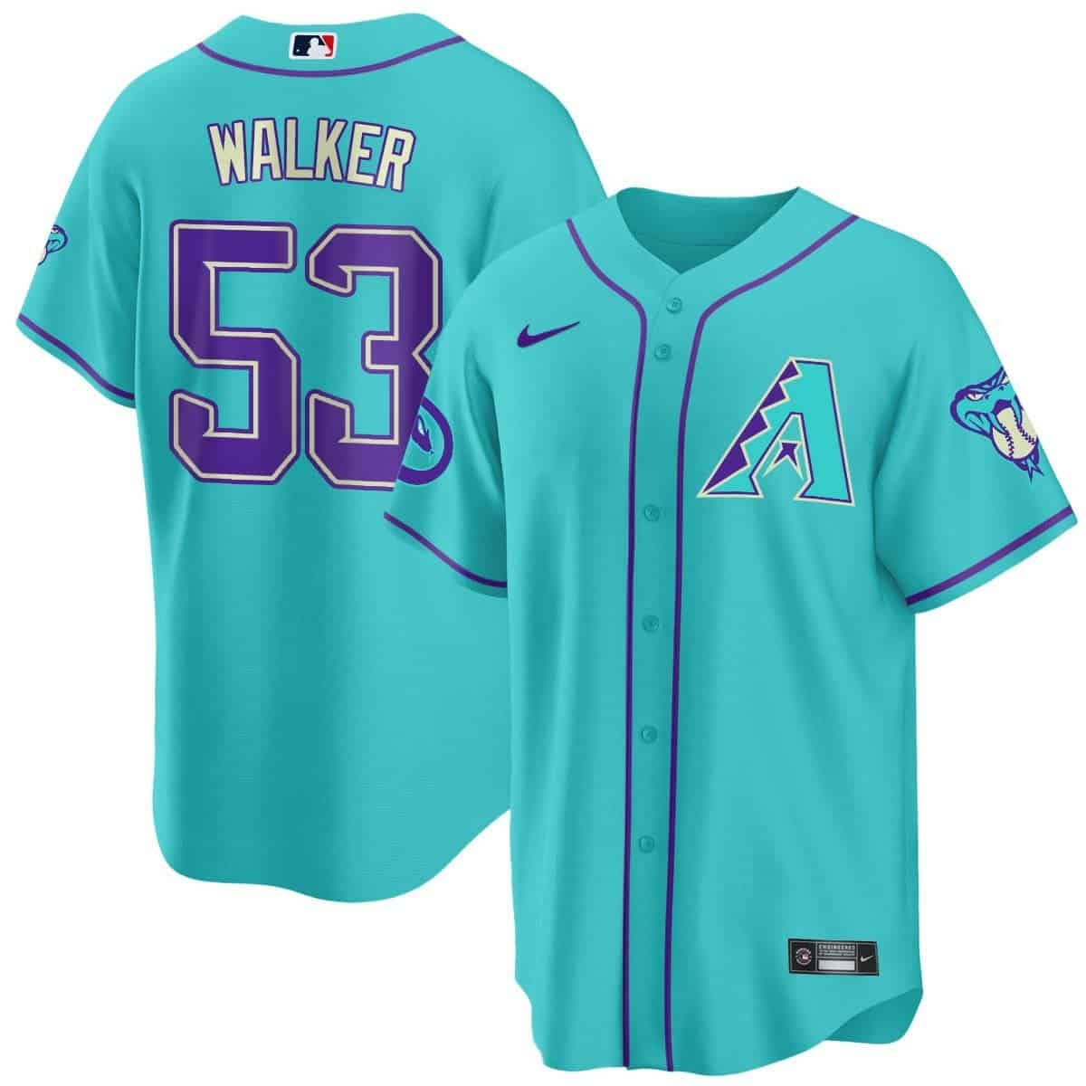 Arizona Diamondbacks 2024 Cool Base   baseball Jersey V2 – All Stitched  Teal Arizona #53 Christian Walker