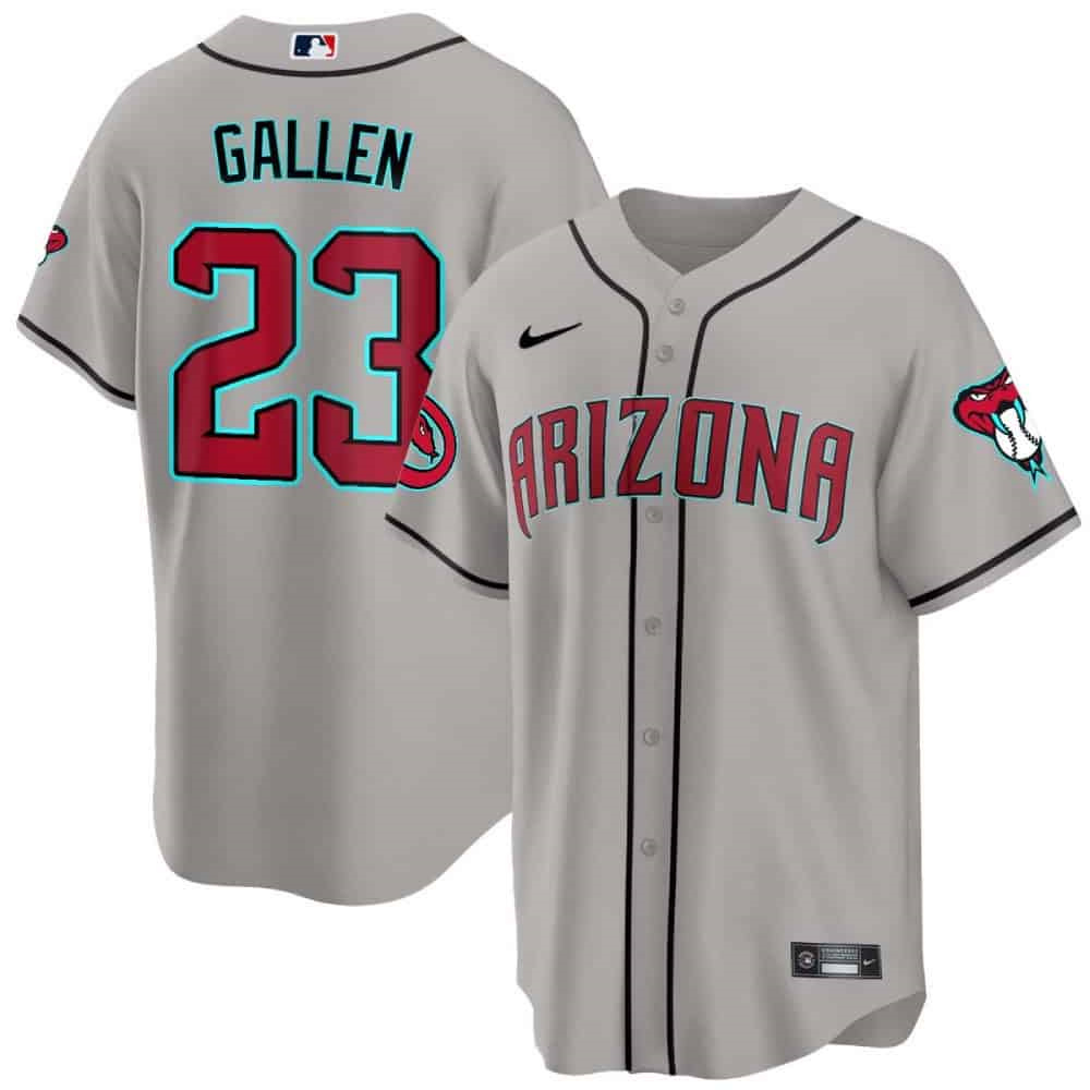 Arizona Diamondbacks 2024 Cool Base  baseball Jersey – All Stitched  Gray Road #23 Zac Gallen