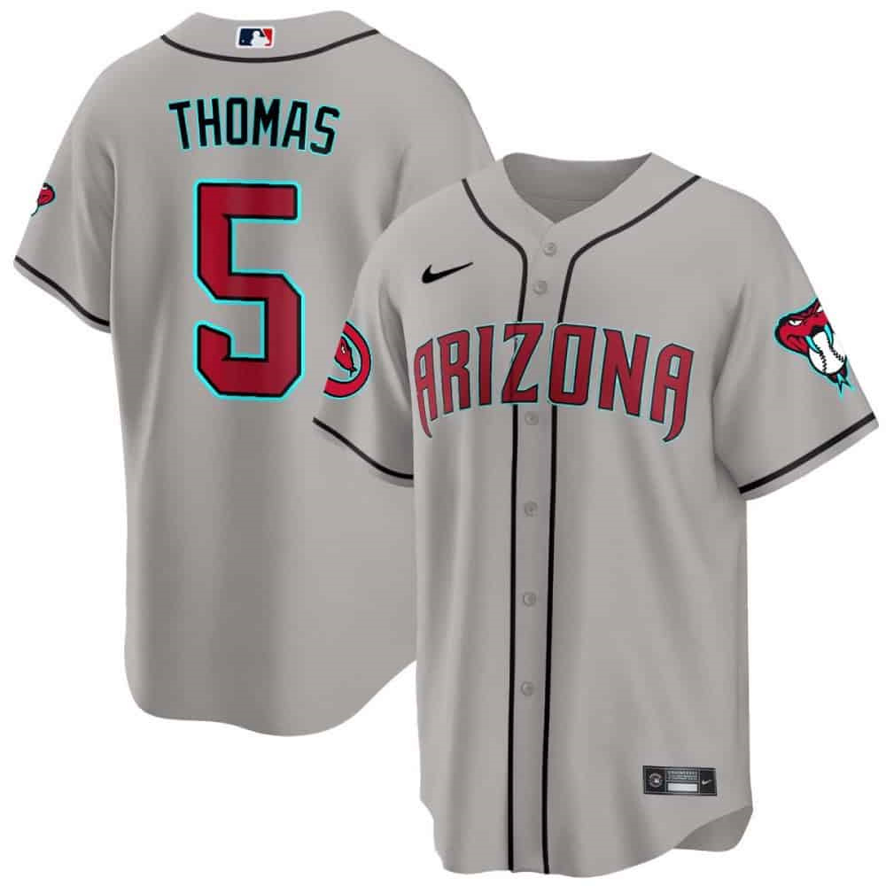 Arizona Diamondbacks 2024 Cool Base  baseball Jersey – All Stitched  Gray Road #5 Alek Thomas