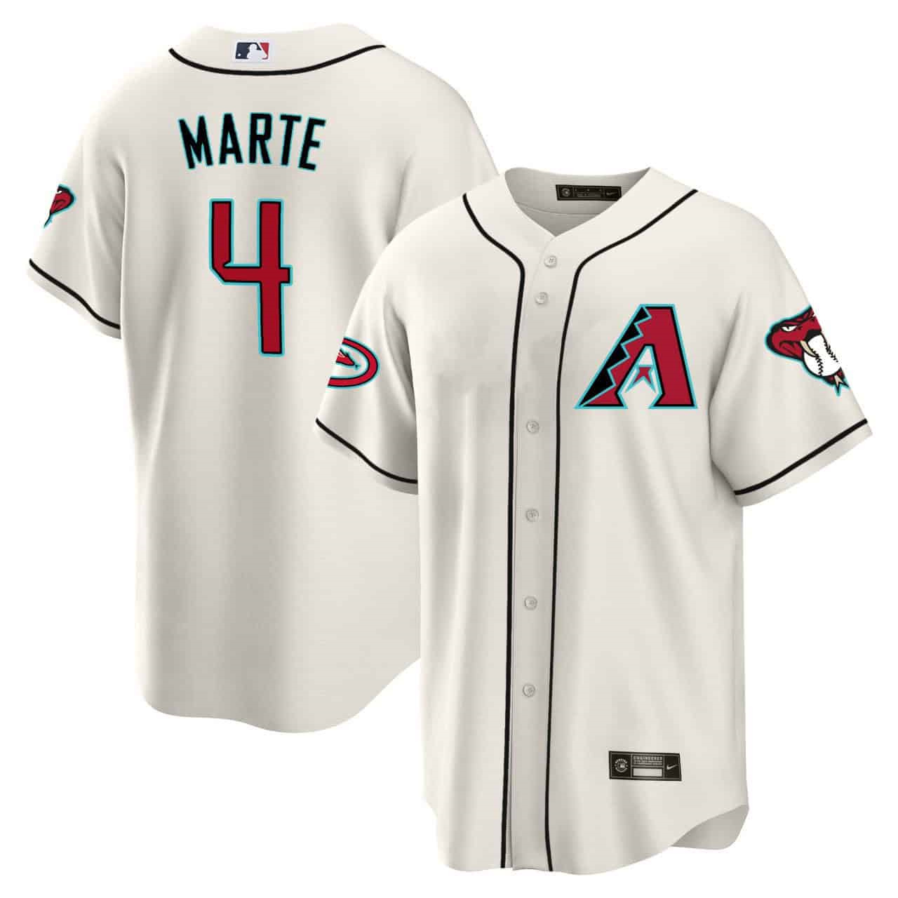 Arizona Diamondbacks 2024 Cool Base  baseball Jersey – All Stitched  White #4 Ketel Marte