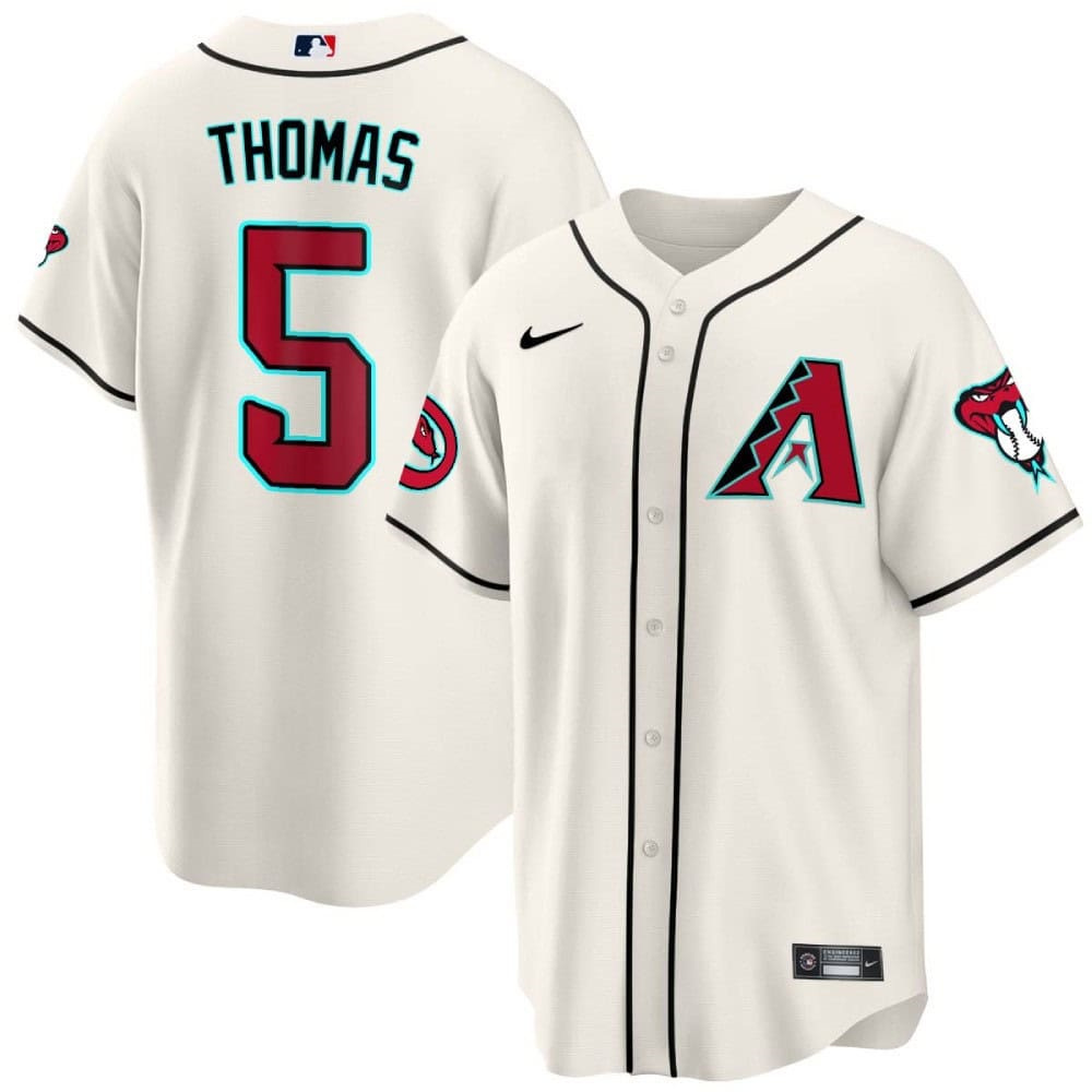 Arizona Diamondbacks 2024 Cool Base  baseball Jersey – All Stitched  White #5 Alek Thomas