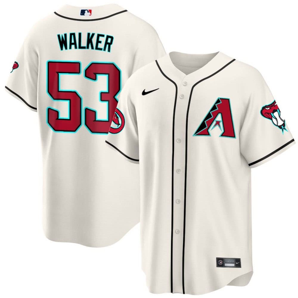 Arizona Diamondbacks 2024 Cool Base  baseball Jersey – All Stitched  White #53 Christian Walker