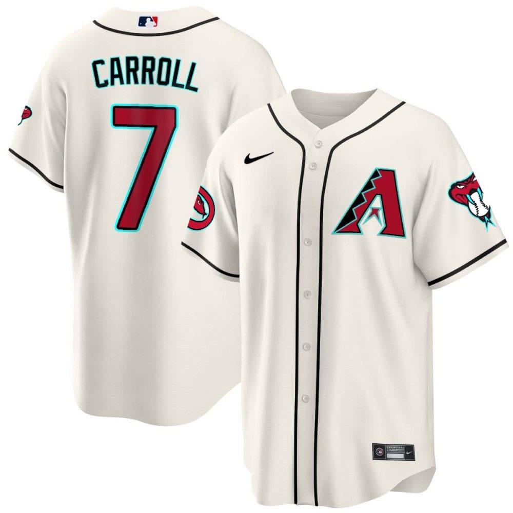 Arizona Diamondbacks 2024 Cool Base  baseball Jersey – All Stitched  White #7 Corbin Carroll
