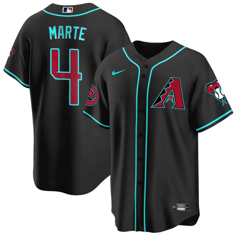 Arizona Diamondbacks 2024 Cool Base  baseball Jersey – All Stitched Black Alternate #4 Ketel Marte