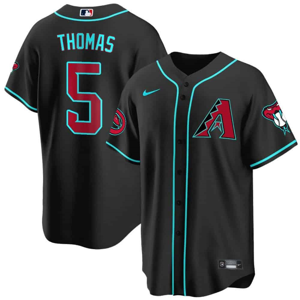 Arizona Diamondbacks 2024 Cool Base  baseball Jersey – All Stitched Black Alternate #5 Alek Thomas