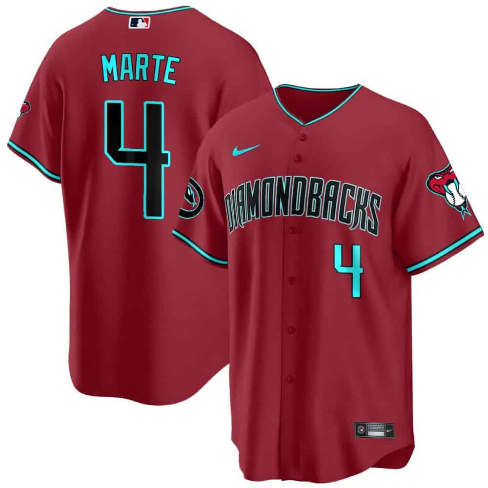 Arizona Diamondbacks 2024 Cool Base  baseball Jersey – All Stitched Red Alternate #4 Ketel Marte