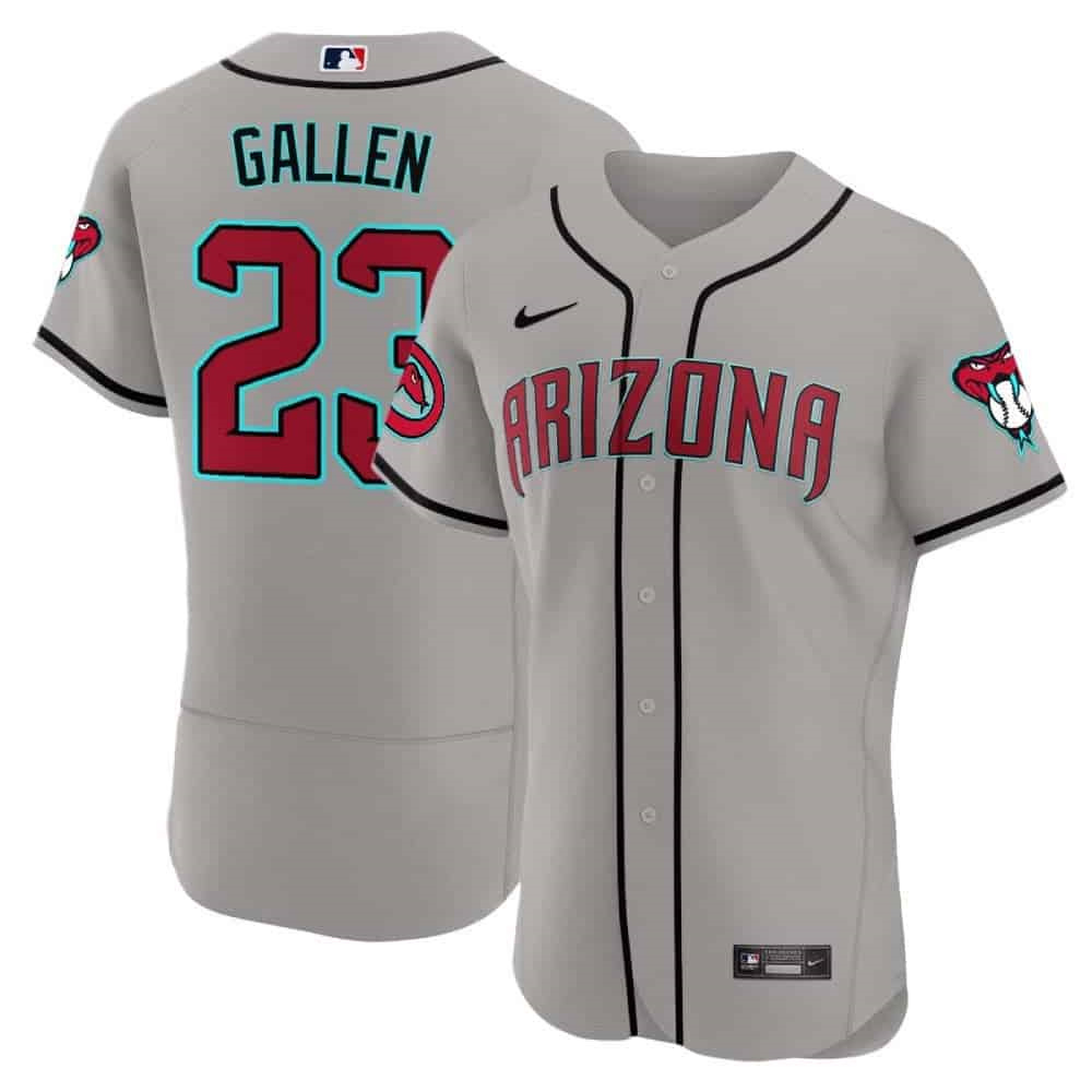 Arizona Diamondbacks 2024 Flex Base baseball  Jersey – All Stitched  Gray Road #23 Zac Gallen