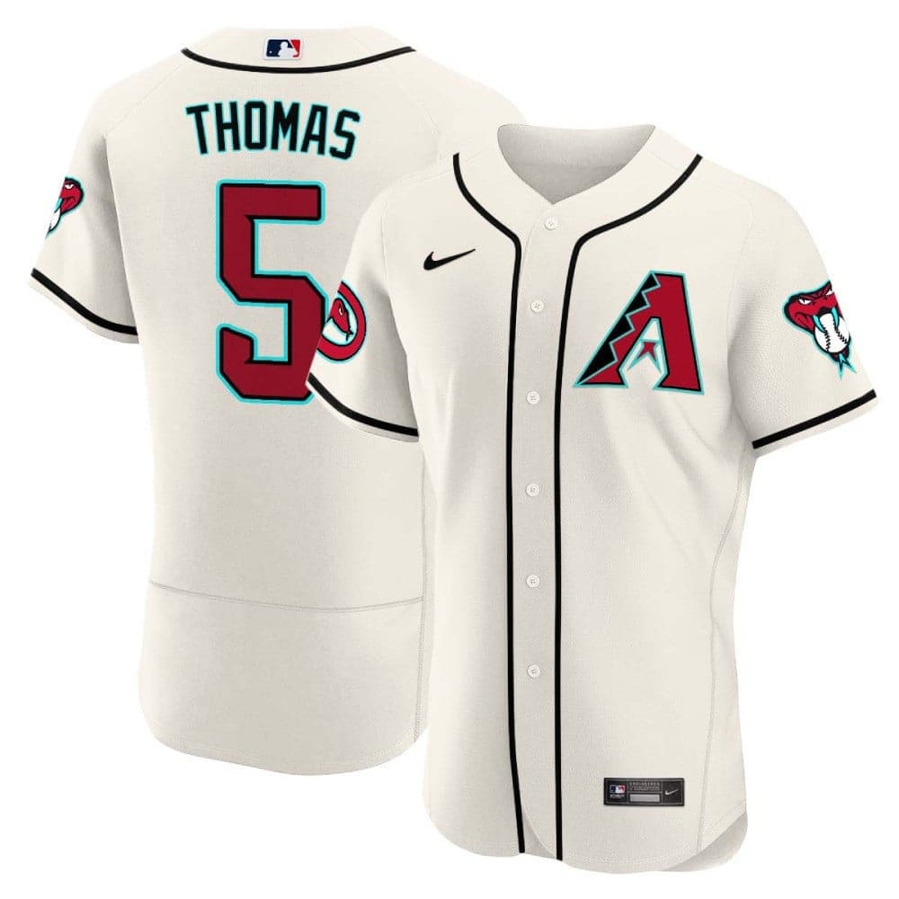 Arizona Diamondbacks 2024 Flex Base baseball  Jersey – All Stitched  White #5 Alek Thomas