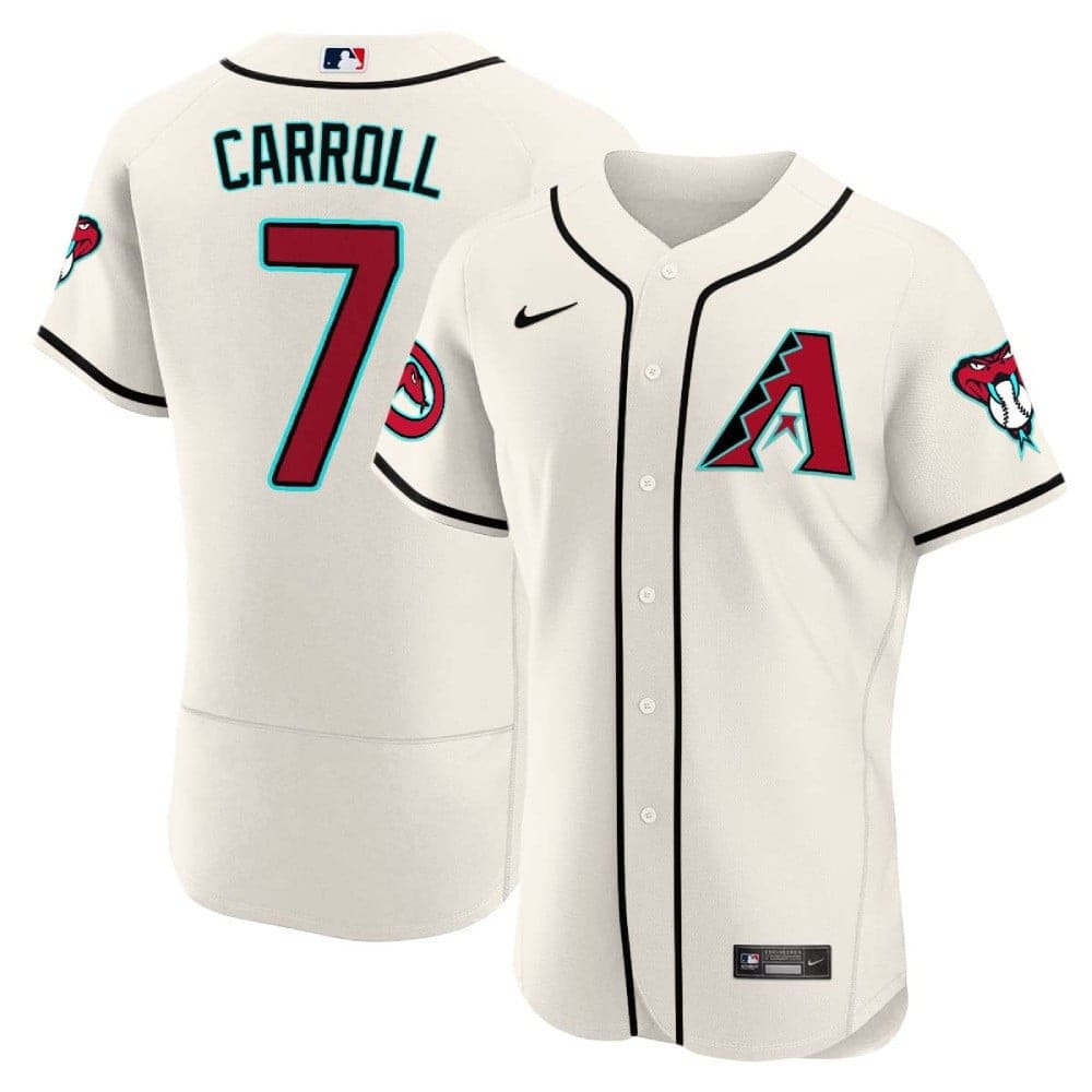 Arizona Diamondbacks 2024 Flex Base baseball  Jersey – All Stitched  White #7 Corbin Carroll