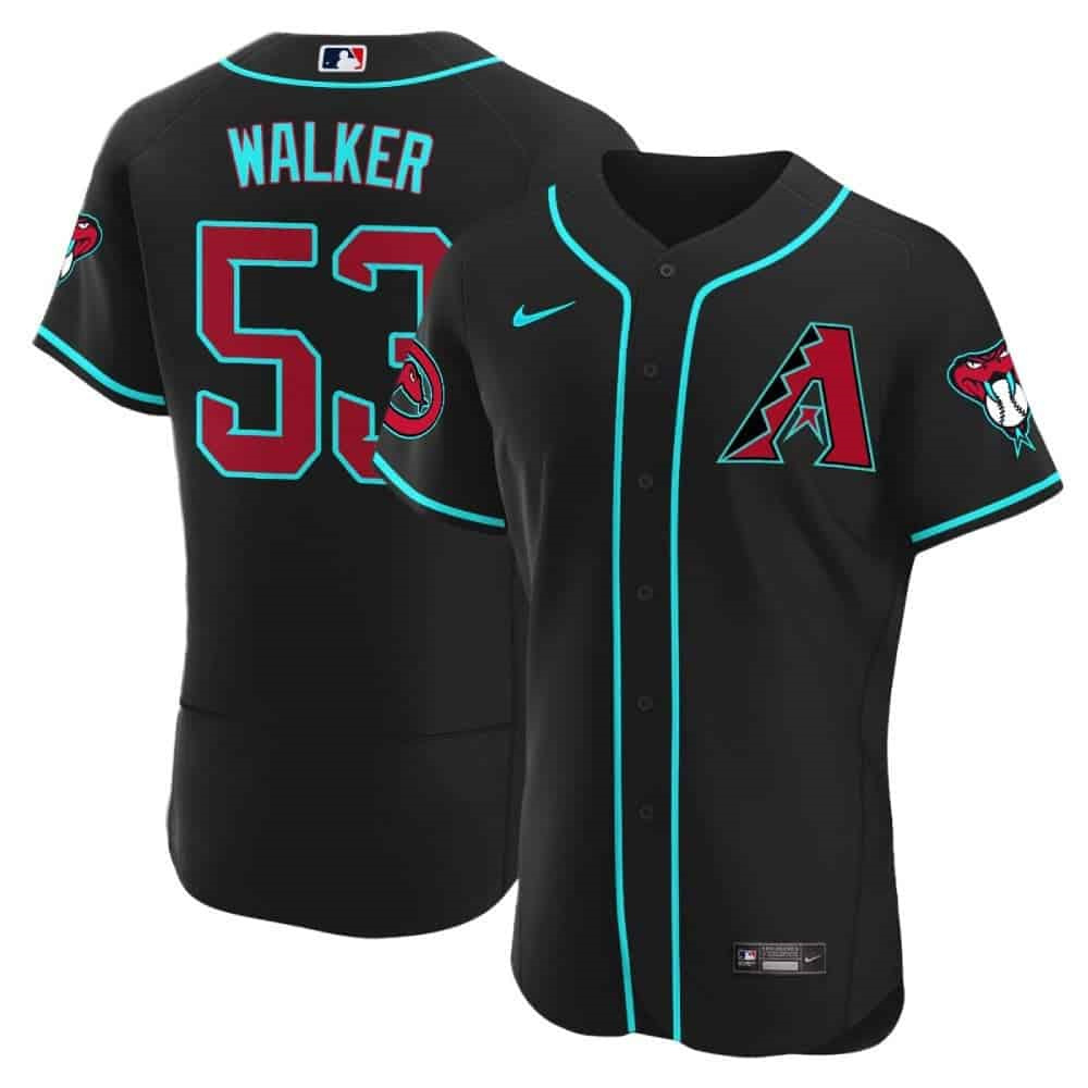 Arizona Diamondbacks 2024 Flex Base baseball  Jersey – All Stitched Black Alternate #53 Christian Walker