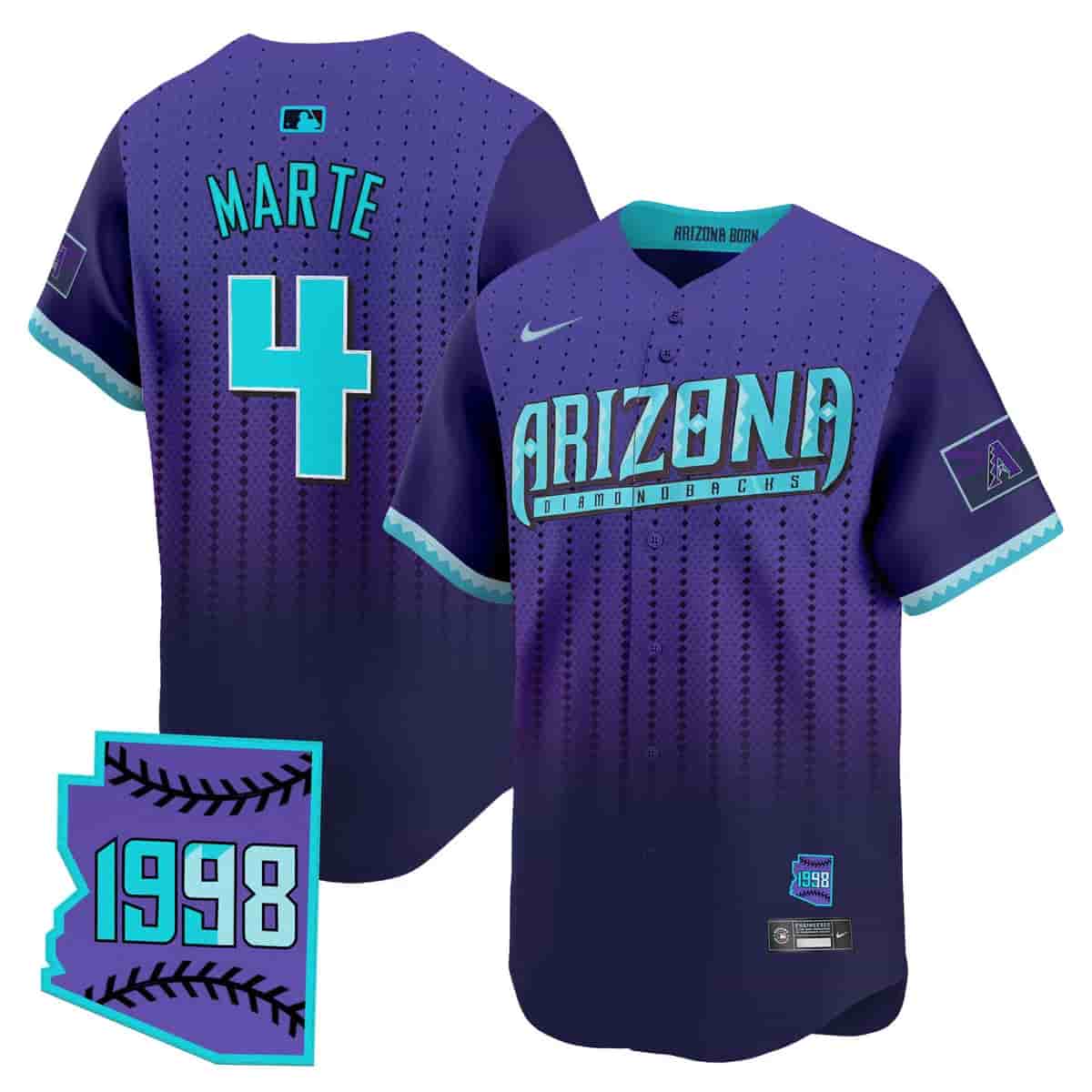 Arizona Diamondbacks 2025 City Connect Vapor Premier Limited  Jersey - Stitched  Ketel Marte 4