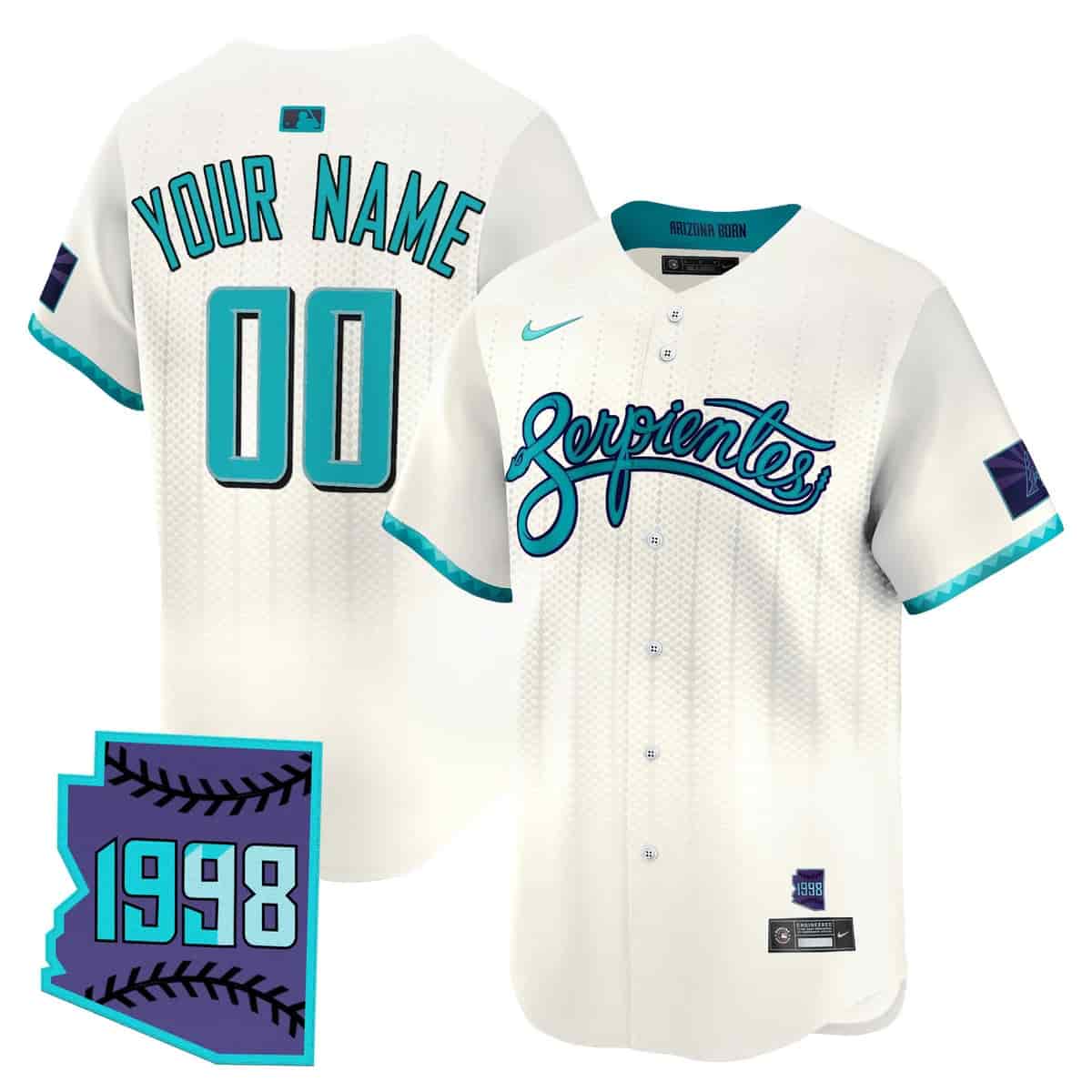 Arizona Diamondbacks 2025 City Connect Vapor Premier Limited Custom Jersey V2 - Stitched Cream