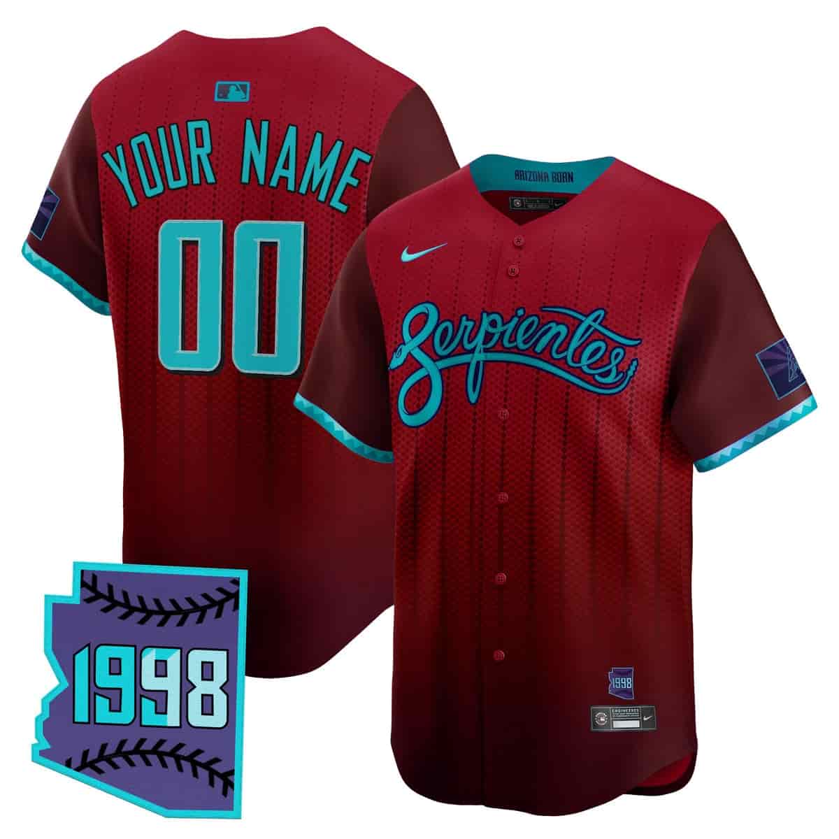 Arizona Diamondbacks 2025 City Connect Vapor Premier Limited Custom Jersey V2 - Stitched Red