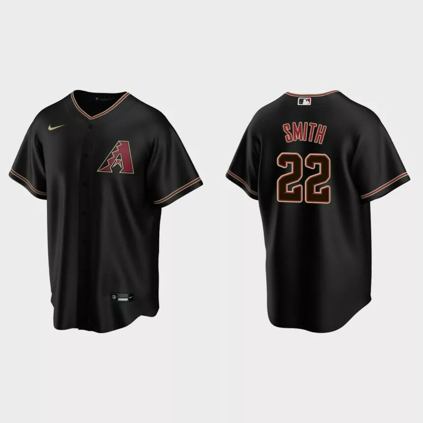 Arizona Diamondbacks Caleb Smith Replica Alternate Jersey – Black.jpg
