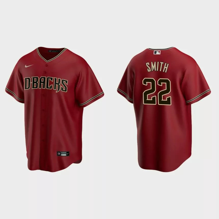 Arizona Diamondbacks Caleb Smith Replica Alternate Jersey – Red.jpg