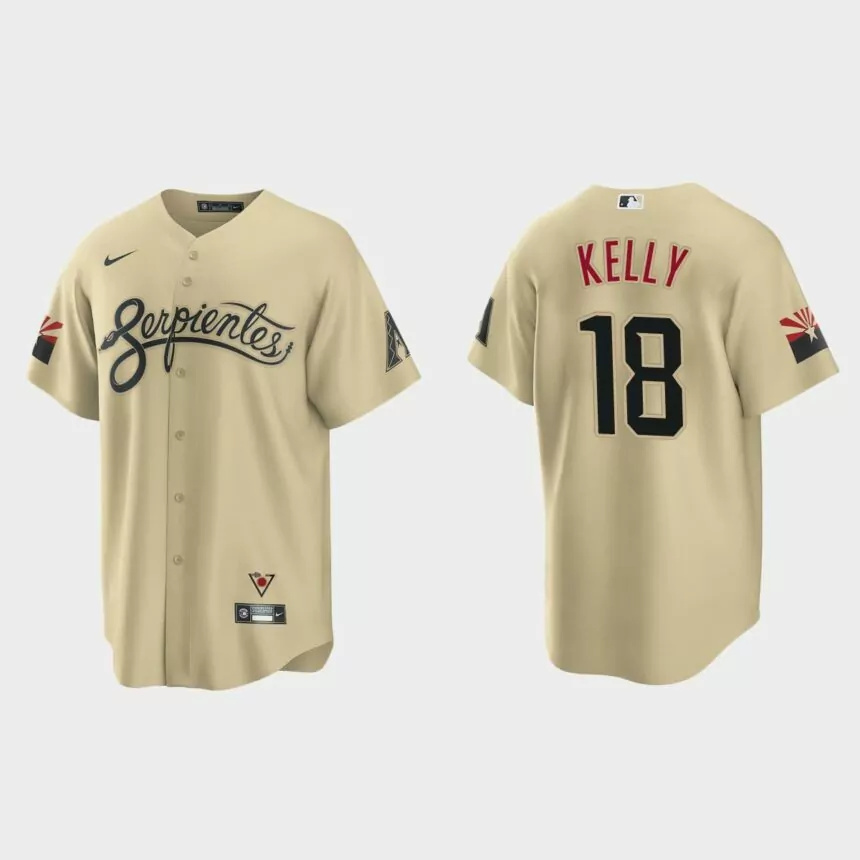 Arizona Diamondbacks Carson Kelly 2021 City Connect Replica Jersey – Gold.jpg