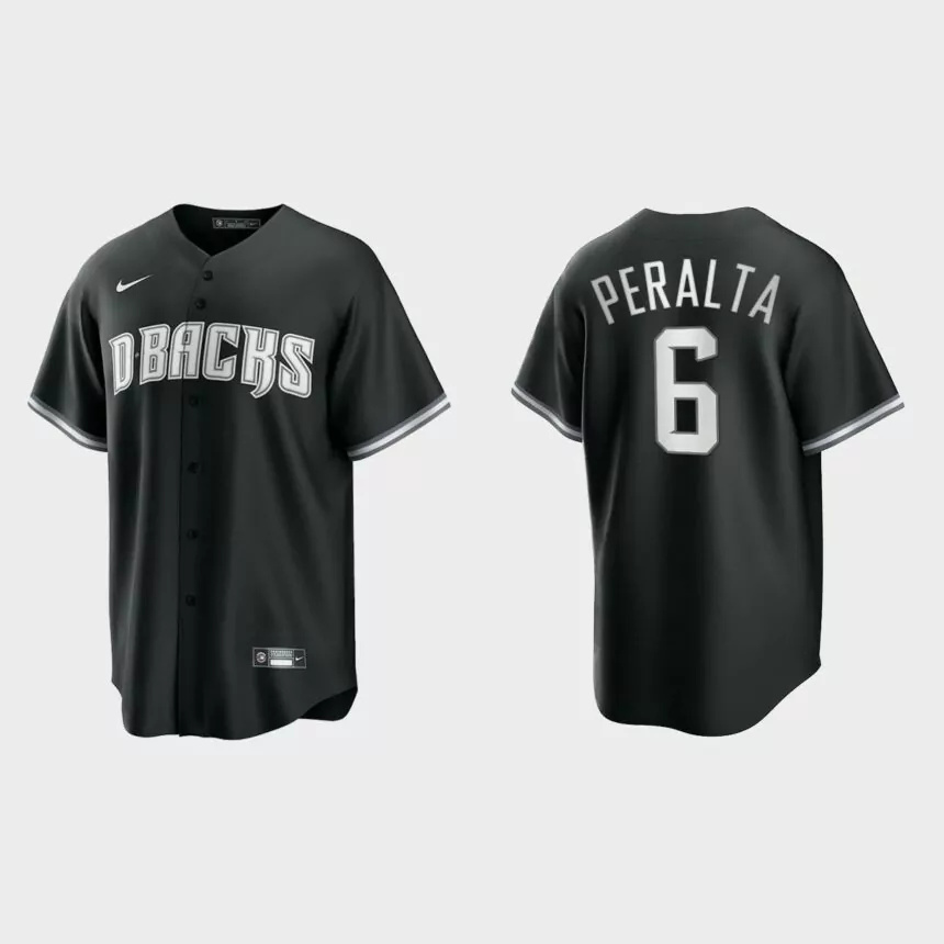 Arizona Diamondbacks David Peralta 2021 All Black Fashion Replica Jersey – Black White.jpg