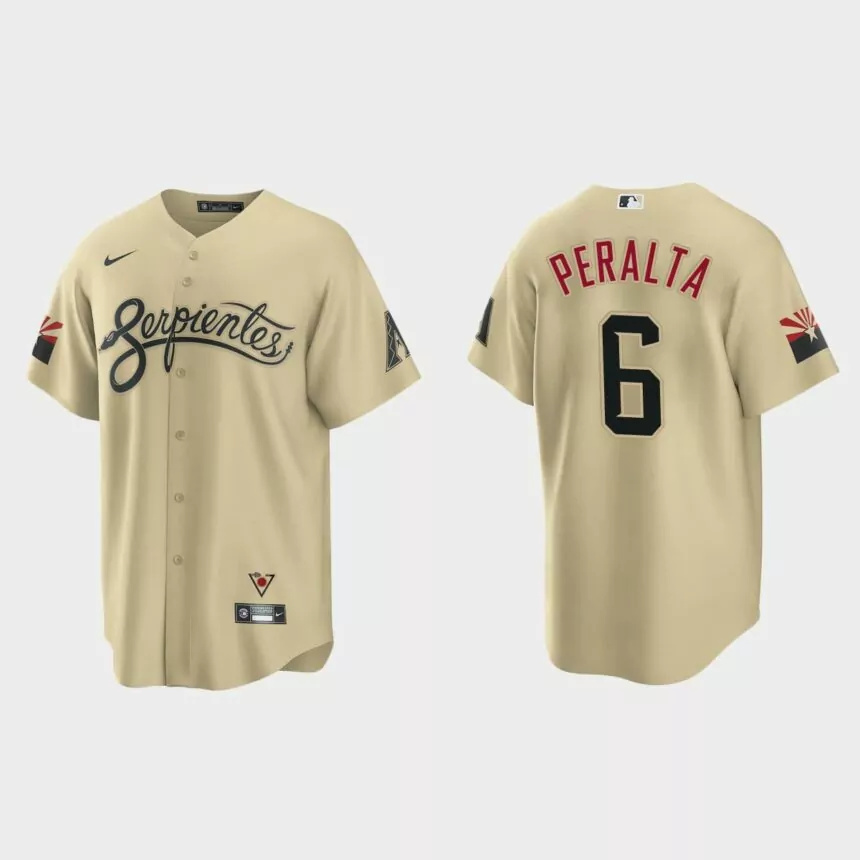 Arizona Diamondbacks David Peralta 2021 City Connect Replica Jersey – Gold.jpg