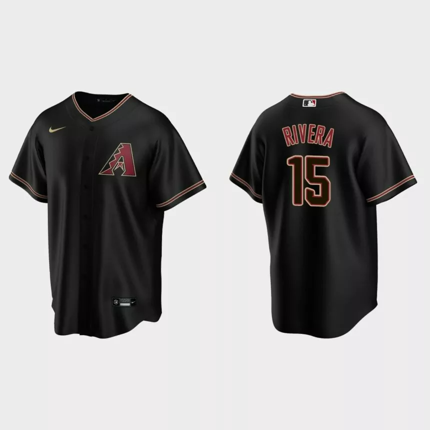 Arizona Diamondbacks Emmanuel Rivera Replica Alternate Jersey – Black.jpg