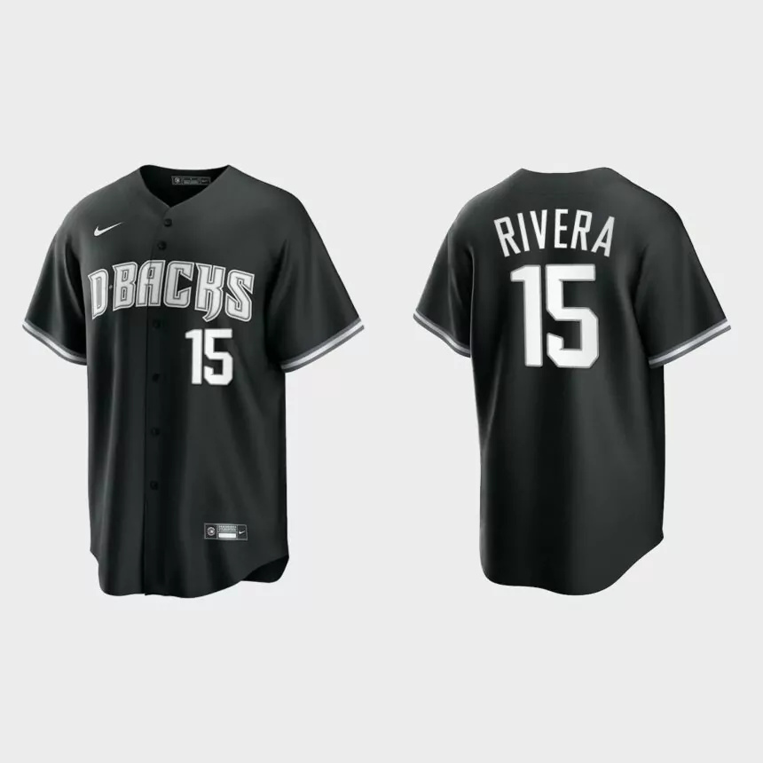 Arizona Diamondbacks Emmanuel Rivera Replica Official Jersey – Black White.jpg