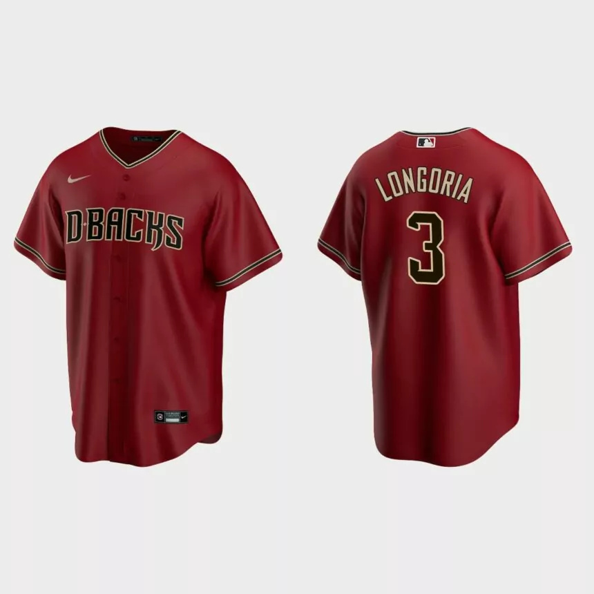 Arizona Diamondbacks Evan Longoria Replica Alternate Jersey – Red.jpg