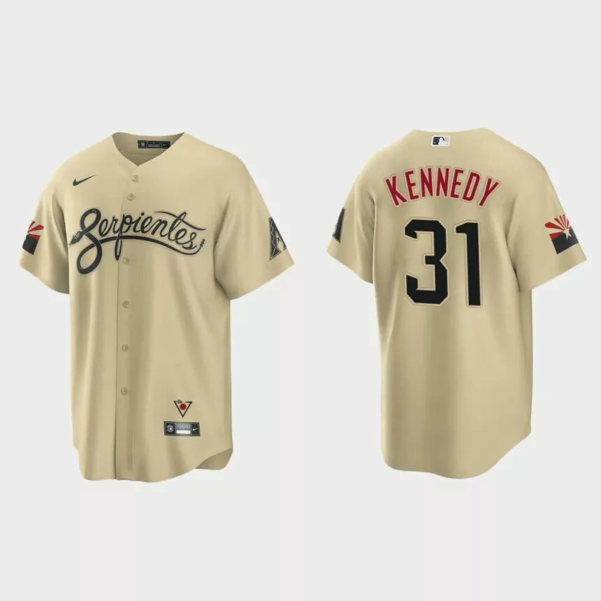 Arizona Diamondbacks Ian Kennedy City Connect Replica Jersey – Gold.jpg