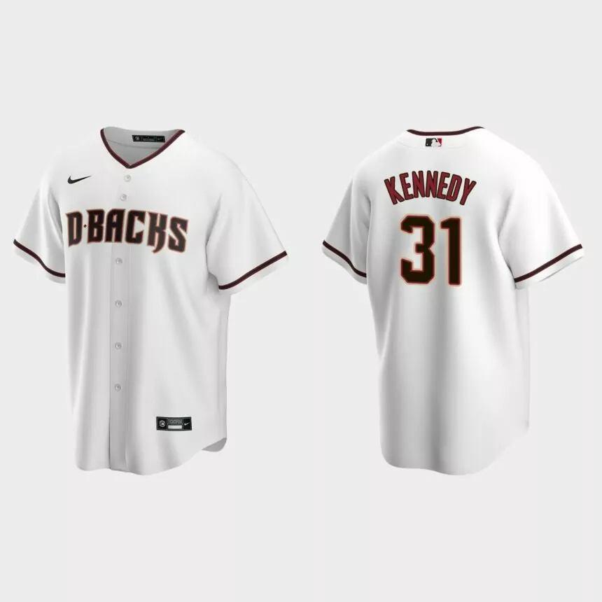 Arizona Diamondbacks Ian Kennedy Replica Home Jersey – White.jpg