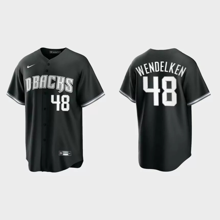 Arizona Diamondbacks J.B. Wendelken Replica Official Jersey – Black White.jpg