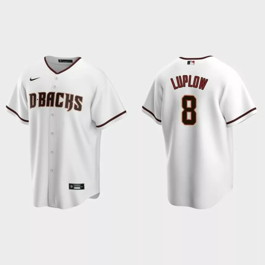 Arizona Diamondbacks Jordan Luplow Replica Home Jersey – White.jpg