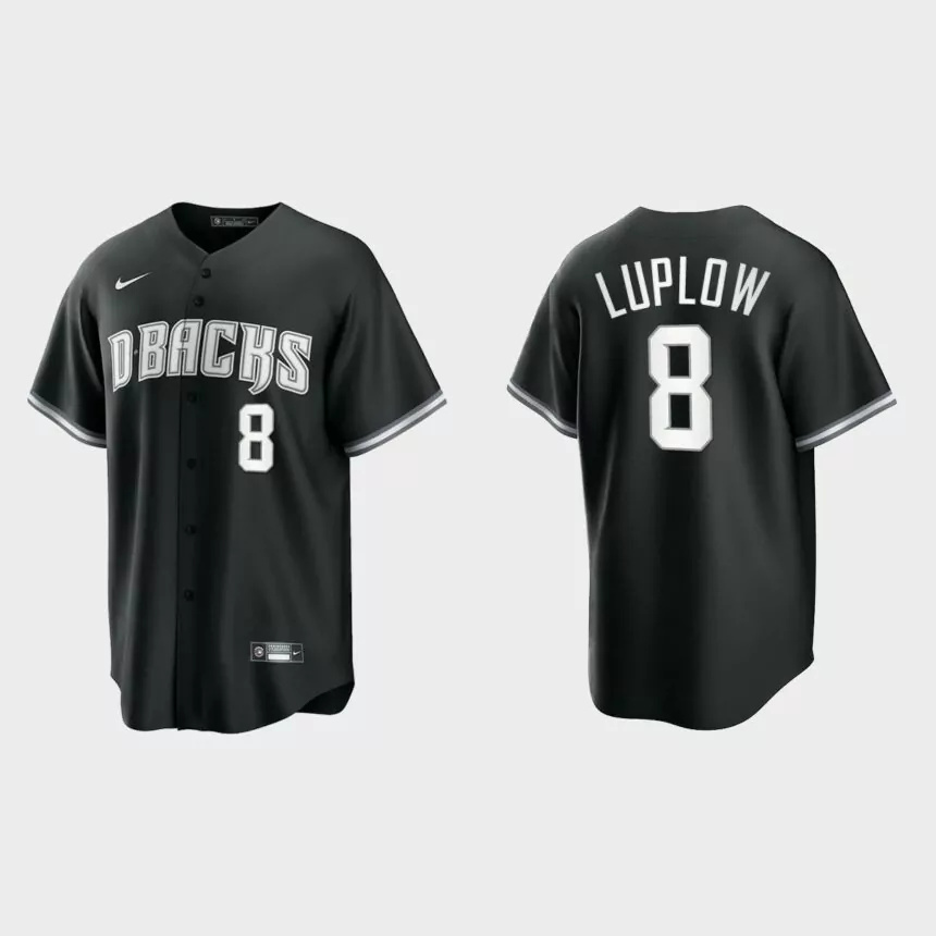 Arizona Diamondbacks Jordan Luplow Replica Official Jersey – Black White.jpg