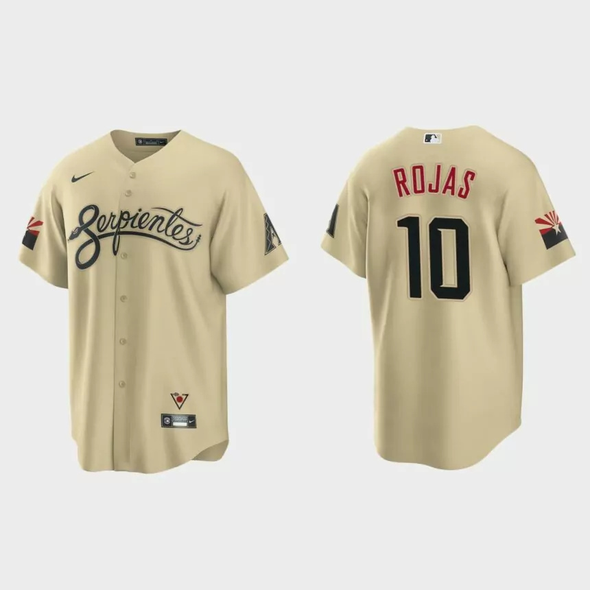 Arizona Diamondbacks Josh Rojas 2021 City Connect Replica Jersey – Gold.jpg