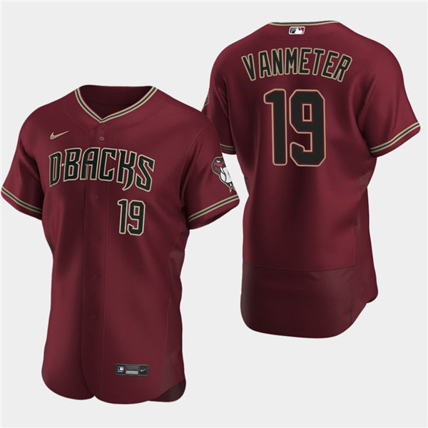Arizona Diamondbacks Josh VanMeter #19 Authentic Alternate Crimson Jersey Men's