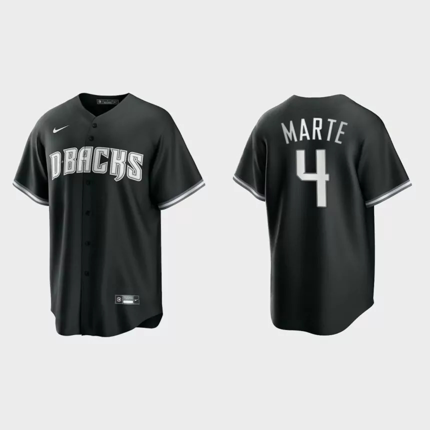 Arizona Diamondbacks Ketel Marte 2021 All Black Fashion Replica Jersey – Black White.jpg