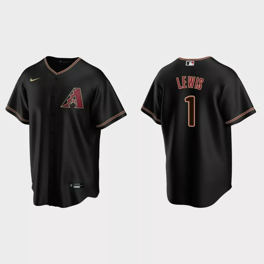Arizona Diamondbacks Kyle Lewis Replica Alternate Jersey – Black.jpg