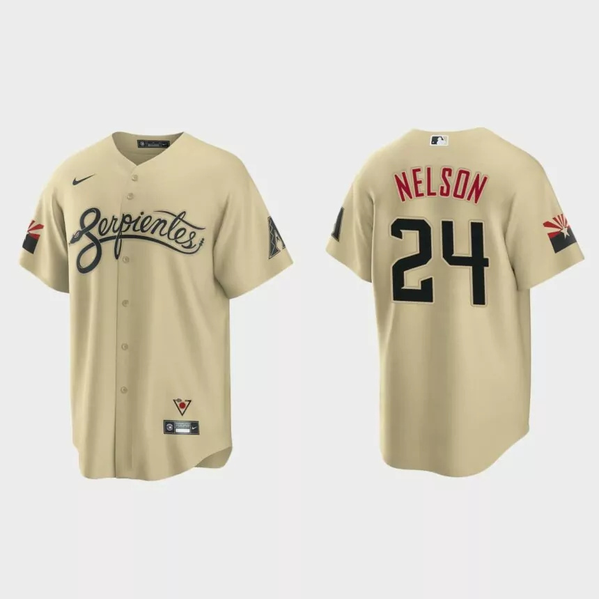 Arizona Diamondbacks Kyle Nelson City Connect Replica Jersey – Gold.jpg