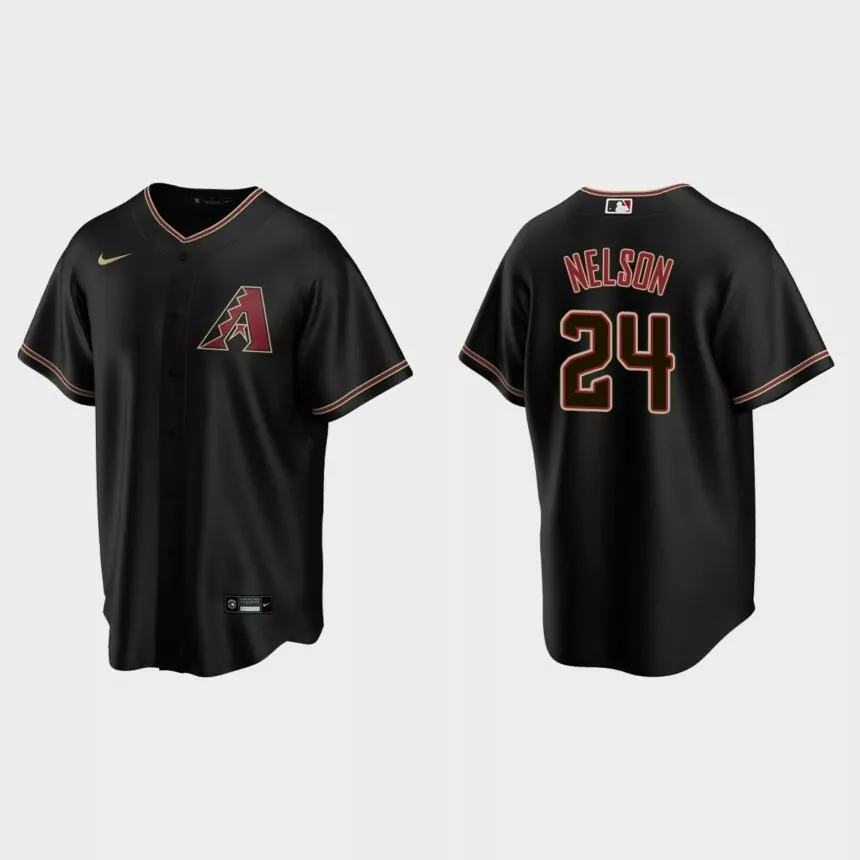 Arizona Diamondbacks Kyle Nelson Replica Alternate Jersey – Black