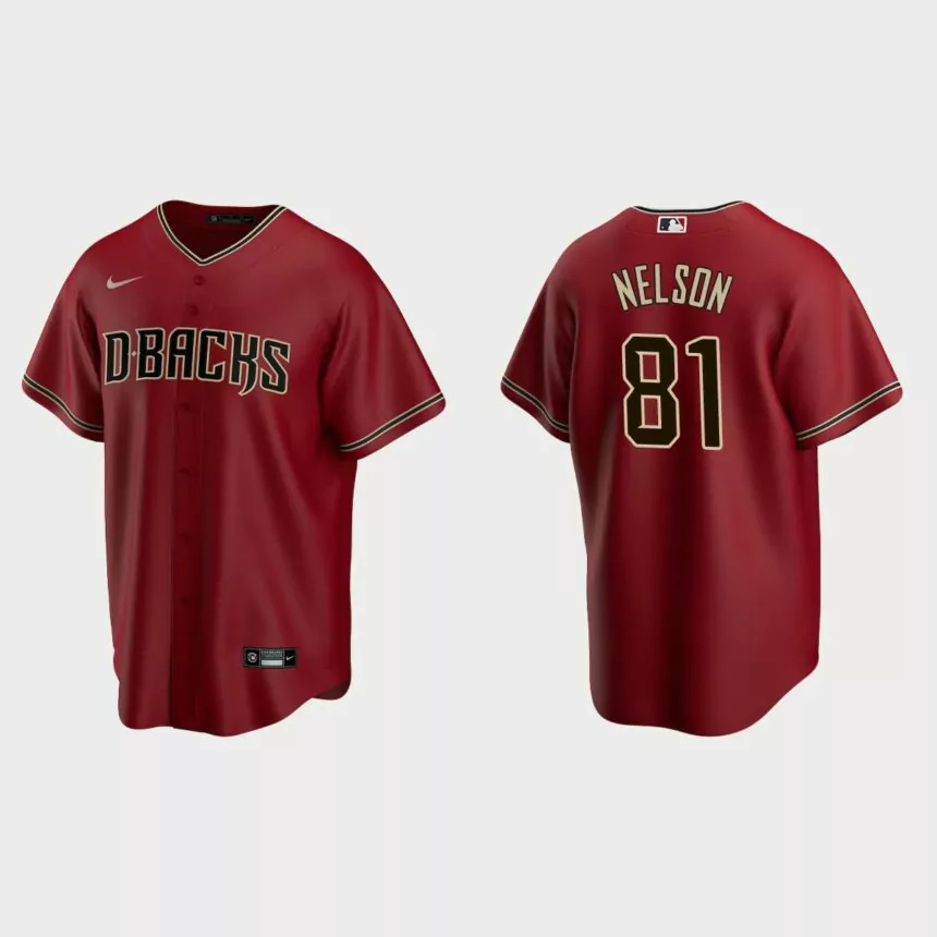 Arizona Diamondbacks Kyle Nelson Replica Alternate Jersey – Red的副本.jpg